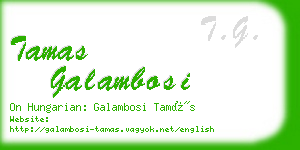 tamas galambosi business card